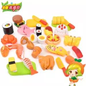 요정프루티 패스트푸드썰기 구성세트 228-052 소꿉 주방 놀이 음식 모형 자르기 소품장난감 썰기 키친 역할