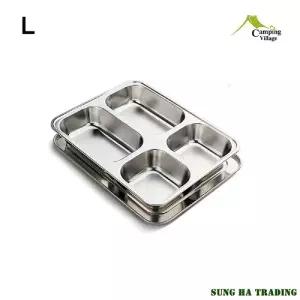4구 식판그릇 덮개 뚜껑 스텐식기 깊은