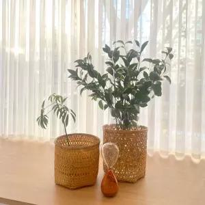 (원가이하SALE) 원목 우드 라탄 인테리어 소품햄퍼 빨래바구니 원형 손잡이 스툴 사이드테이블 디자인 플랜