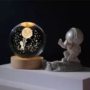 완제품-유리구슬 무드등-달과 우주인(중)등 달과