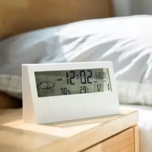 스탠드 날씨온도 디지털 탁상시계(버튼건전지)