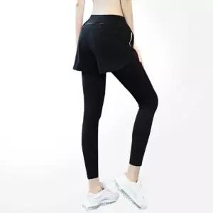 여성 홈트 운동 레깅스바지 타이즈팬츠 헬스 바지복 여자 일체형 투인원 여자반 반바지 반레이닝