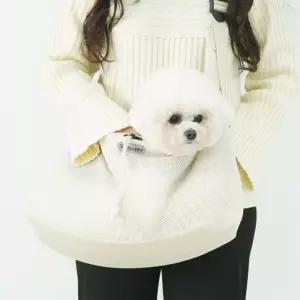 끌레 메쉬 이동가방(파스텔아이보리)장 반려동물 강아지외출백 캐리어 견캐리어 애견 반려