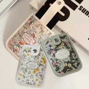 [셀러에이드]여성 슬라이드 꽃무늬 정원 카드 지갑 명함 플라워 슬림지갑