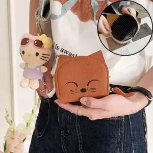 [셀러에이드]고퀄리티 여성 귀여운 고양이 지갑 여우 카드 반지갑 동전지갑