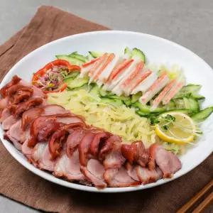 북경오리 양념해파리 냉채세트 700g 족발 훈제 슬라이스 겨자