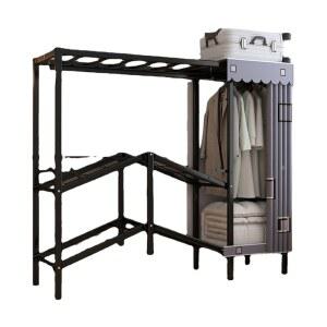 옷장DIY 조립식옷걸이 접이식 드레스룸 시스템행거 고정식 코트랙 스탠드 비키니옷장 커튼 이불장