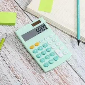 [문구/오피스] 12자리 컬러 계산기 실용 일반계산기 다양한 색상 그린 수학