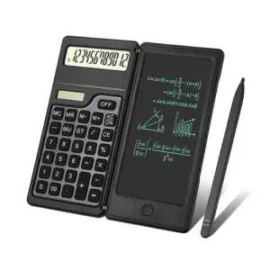 [문구/오피스] 휴대용 태양광 전자 메모패드 접이식 계산기 단말기 멀티기능 스탠드형