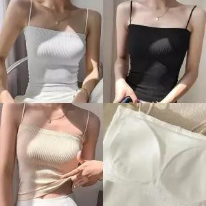 [라일리여성언더웨어] Rly 골지 끈나시 브라탑 브라렛 자켓속 크롭나시 기본