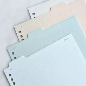 플레픽 폴더인덱스패드A5 (6공20공 리필지)리 내지 다이어리 속지 A5 6공 20공 플래너 노트