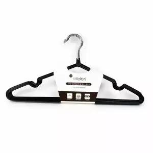 논슬립PVC코팅옷걸이 JHT082A1 10P 블랙 코트 바지 논슬립 행거