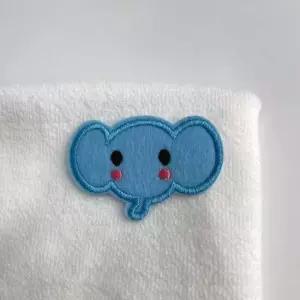 코끼리 와펜 열접착 옷리폼 자수 패치