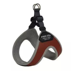 강아지 가죽 하네스 브라운 S 1P 안전한 가슴줄 산책애견 튼튼한 편리한 손쉬운 용품 착용이편한 반려