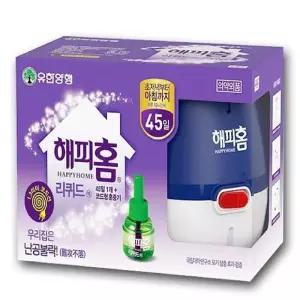 유한 해피홈 리퀴드 훈증기 코드형 리필액 세트가정용 훈증 벌레잡는도구 벌레잡 제거 날제거 여름