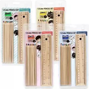 소시미 12컬러펜슬세트 2개 랜덤발송문구용연필 사무용 다용도 캐릭터 학생 필기도구 학용