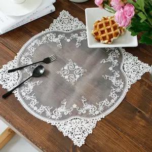 사각 레이스매트 예쁜 자수 개인 식탁보 장식홈데코 인테리어소품 덮개 파티테이블 패드 파티 받침대 파티