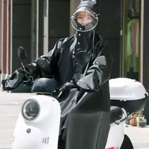 전기 스쿠터 우비 방수 킥보드 이륜 오토바이 레인코트 전신 일체형 휴대용 자전거 장마철 라이딩 여성