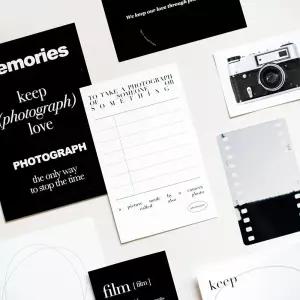 스티커 세트 - 포토그래프데코 다이어리 모형 장식용 인테리어 꾸밈 문구용 팬시용