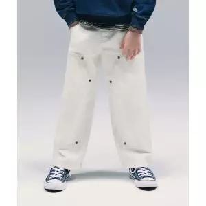 리 키즈 LEE KIDS 릴렉스드 핏 더블니 데님팬츠 아이보리 LK2601IP22IV 704460