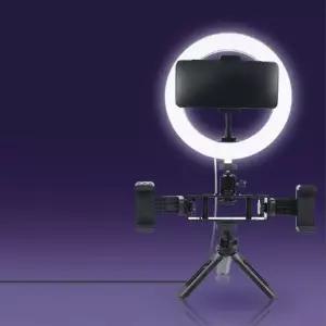 led 링라이트 삼각대 포함 스마트폰 거치대x3 카메라 coms
