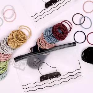 데일리 머리 고무줄 PVC 케이스심플끈 여성끈 대용량끈 머리끈 헤어밴드