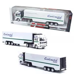 파워메탈 컨테이너 트럭 화이트츄레라 트레일러 모형 미니카 피규어