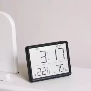 디지털 LCD 온습도 알람 시계 온도계 습도계 탁상 냉장고 부착 마그네틱 자석기념선물 실내 도계 계벽 온도