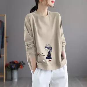 NCXTX115 빅 사이즈 봄가을 긴팔 오버핏 티셔츠