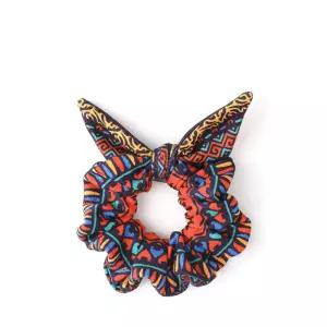 (SCRUNCHIE-ETHNIC) 여성 스포츠 에닉 크런치머리고무줄 고무줄끈 밴드 긴묶기 헤어 예쁜 포니테일 타이 여
