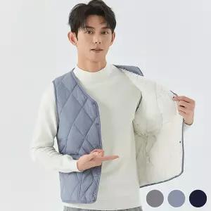 남성 고급스러운 마름모 패턴 따뜻한 털안감 조끼겨울 여름작업조기 낚시 다용도 시원한 매쉬 등산메쉬 공