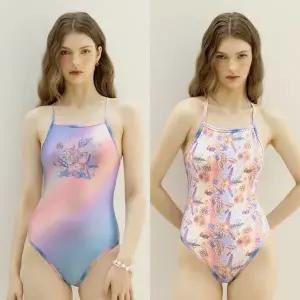 [하프클럽/엘르 수영복]엘르 리버시블 핑크 머메이드 삼각 수영복 ELF-Y108P