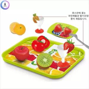 스마일쿠킹 싹뚝 과일야채 트레이세트 (749621)장난감 음식 주방놀이 만들기 소꿉 키친 역할 어린이