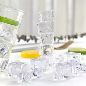 가짜 얼음 모형 음식 장식 소품 48개아크릴 각얼음 촬영 도구 용품 스튜디어 티오 디스플레이 카페 식당 인