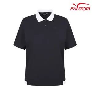 [하프클럽/팬텀]팬텀 여성 돌먼 오버핏 카라 반팔티셔츠 221E2TO209 NA 반팔티