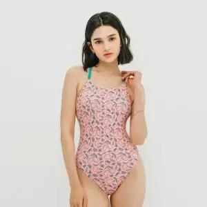 [하프클럽/엘르 수영복]엘르 스탠다드 레몬 삼각 수영복 핑크 ELF-Y116P