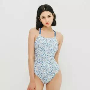 [하프클럽/엘르 수영복]엘르 스탠다드 레몬 삼각 수영복 블루 ELF-Y116B