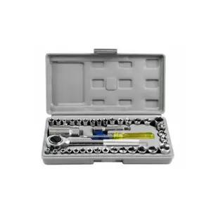 콤비네이션 40p 렌치세트 소켓 복스알 공구가정용세트 줄자 망치 펜치 공구풀 니퍼 만능패키지 휴대용 복알