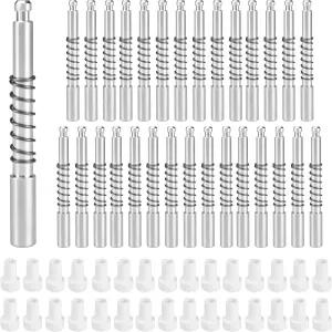30팩 창문 스크린 플런저 래치 5/32인치 x 1-1/2 캡과 스프링이 있는 알루미늄 스크린용 고정 핀 클립 교체