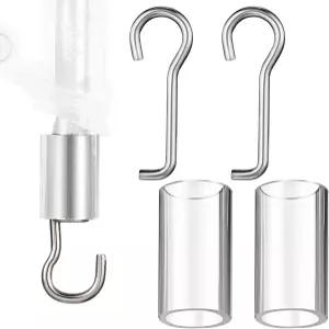 수평 미니 블라인드용 막대 와이어 및 슬리브 칼라 2세트 창틀용 교체용 후크 창틀 블라인드 수리 부품