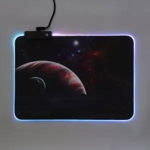 RGB LED 마우스패드(35x25cm) (행성)손목보호 데스크 받침 매트 LED게임