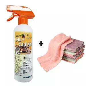 오일크린 500ML 1개 X 행주 3장기름때제거 식탁세정오일클린 주방용클리너 크리너 세정제 세제 찌든 주방제