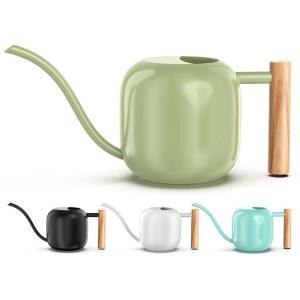 그린 문 워터링 캔 실내 식물 1.2L / 41온스 세이지 워터 금속 소형 물 냄비와 긴 스파우트 집 분재 정원 꽃 장식용 화분