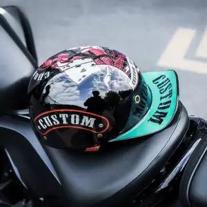 스냅백 헬멧 하이바 경량 여름 스쿠터 반모 바이크
