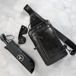 데일리 남성 트렌디 심플 다용도 가죽 슬링백 힙색 남성가방