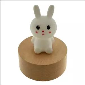 고급 원목 원형 오르골(뮤직박스)-토끼인테리어 선물용 장식도구 도구