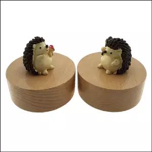 향앤미과학 고급 원목 원형 오르골 귀여운 고슴도치장식품 소품 인테리어 뮤직박스 예쁜