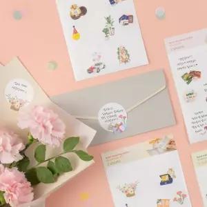 마음을 전하는 스티커데코 포장 예쁜 다이어리 모형 꾸미기 붙이기 문구용 팬시용