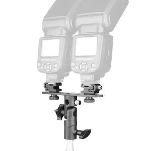 듀얼 핫슈 플래쉬 브라켓 확장 우산 스탠드 카메라액션캡아답타 고프로부품 고악세사리 캠소품 부품 나사