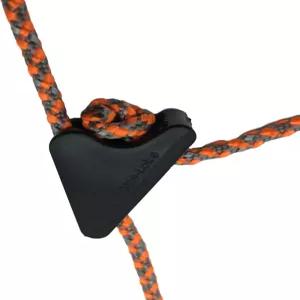 주황색 나사 상어 이빨 코드 잠금장치 텐트 방수포 장식 등에 사용할 로프와 코드용 텐셔너 10팩